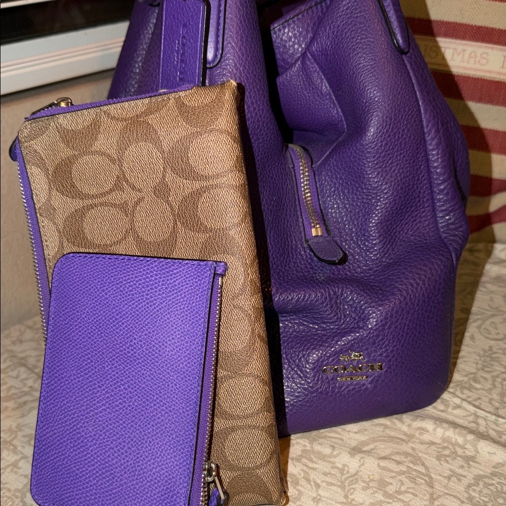 Coach Phoebe leather Hobo bag with wallet set - Picture 3 of 5